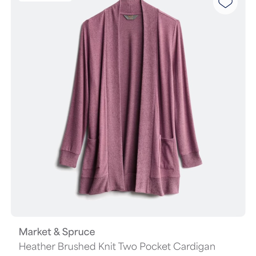 Market & Spruce Heather Brushed Knit Two Pocket Cardigan